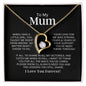 To My Mum-"Your Lessons" Forever Love Necklace