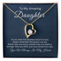 To My Daughter-"Always In My Heart" Forever Love Necklace