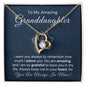 To My Amazing Granddaughter-"I Adore You" Forever Love Necklace