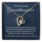 To My Amazing Granddaughter-"My Greatest Joy" Forever Love Necklace