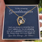 To My Amazing Granddaughter-"I Adore You" Forever Love Necklace
