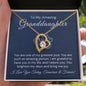 To My Amazing Granddaughter-"My Greatest Joy" Forever Love Necklace