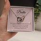 To My Bestie-"True Friends" Hearts Necklace