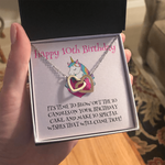 Happy 10th Birthday-"Special Wish" Hearts Necklace