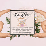 To My Amazing Daughter-"You Are Special" Hearts Necklace