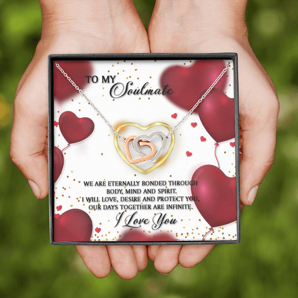 To My Soulmate-Eternally Bonded, Interlocking Hearts