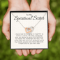 To My Spiritual Sister-"Light and Love" Hearts Necklace