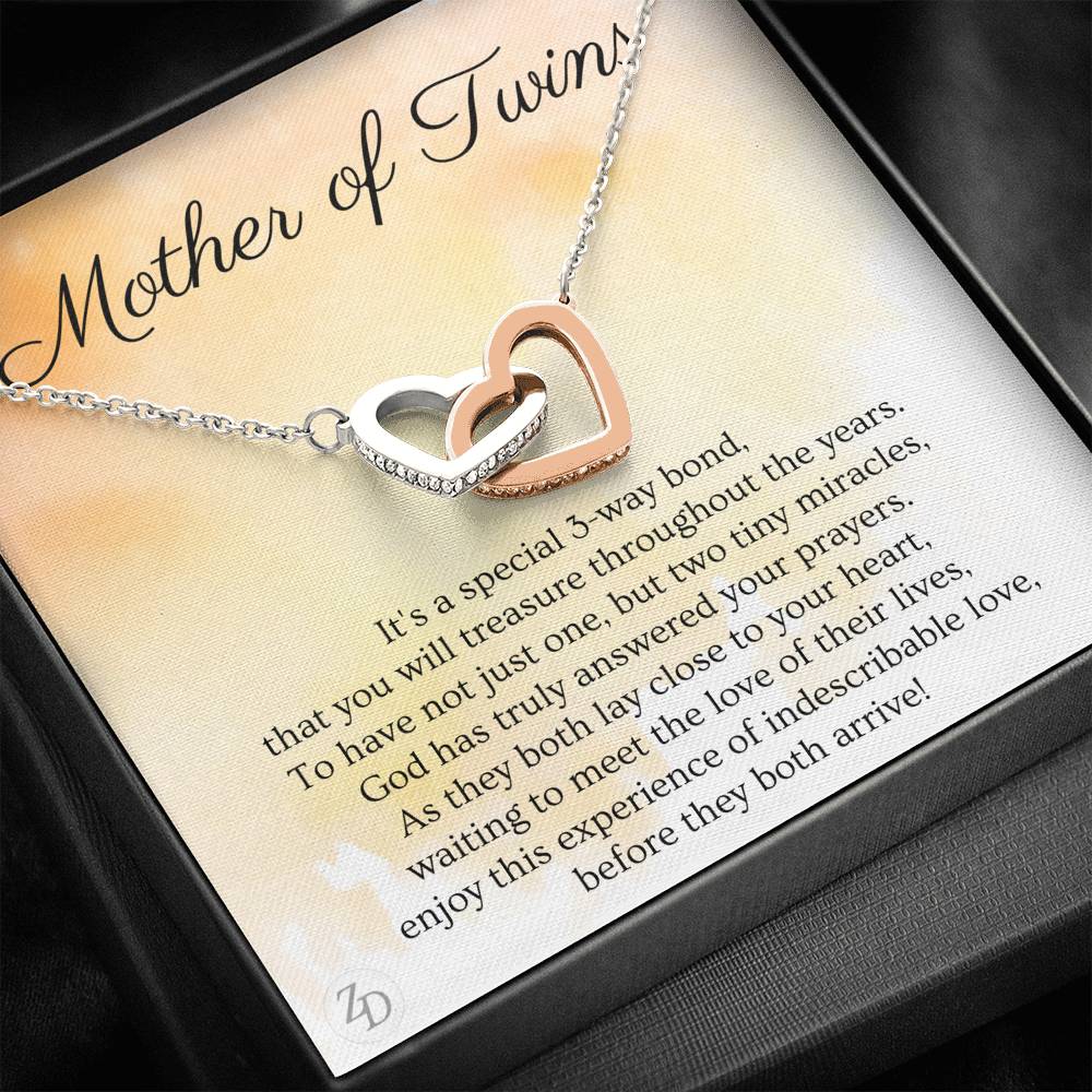 Mother of Twins-"Special 3-way Bond" Hearts Necklace