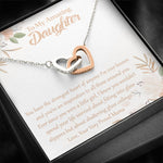 To My Amazing Daughter-"Strongest Heart" Hearts Necklace