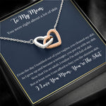 To My Mom-"I Love You" Hearts Necklace