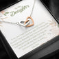 To My Daughter-"I Love You Kiddo" Hearts Necklace