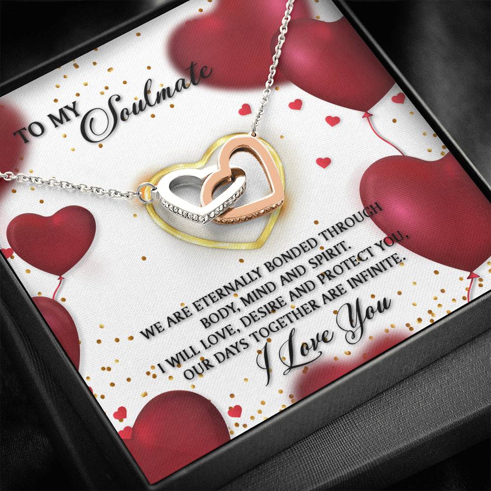 To My Soulmate-Eternally Bonded, Interlocking Hearts