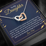 To My Daughter-"Beautiful Life" Hearts Necklace