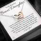 To My Bonus Daughter-"In My Heart" Hearts Necklace