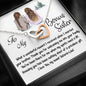 To My Bonus Sister-"Wonderful Reward" Hearts Necklace