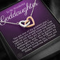 To My Wonderful Goddaughter-"Greatest Joy" Hearts Necklace
