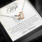 To My Gorgeous Wife-"Never Forget That I Love You" Hearts Necklace