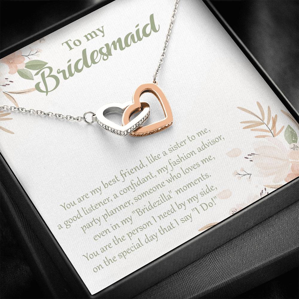 My Best Friend, My Bridesmaid-Hearts Necklace