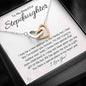To My Stepdaughter-"In My Heart" Hearts Necklace