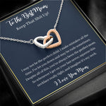 To The Best Mom-"I Love You" Hearts Necklace