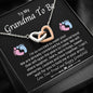 To My Grandma To Be-"Excited to Meet You" Hearts Necklace
