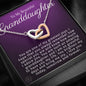 To My Granddaughter-"Greatest Joy" Hearts Necklace