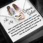 To My Bonus Sister-"Priceless Gift" Hearts Necklace
