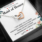 "Thank You for Being My Maid of Honor" Hearts Necklace