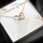 Thank You for Being My "Everything" Matron of Honor-Hearts Necklace