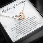 Mother of Twins-"Two Tiny Miracles" Hearts Necklace