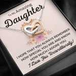To My Amazing Daughter-"You Are Special" Hearts Necklace