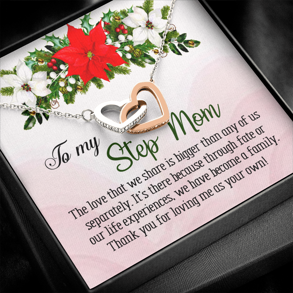 To My Stepmom-"Stronger Together" Hearts Necklace