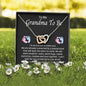 To My Grandma To Be-"Excited to Meet You" Hearts Necklace
