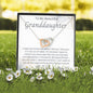 To My Beautiful Granddaughter-"Best Granddaughter" Hearts Necklace