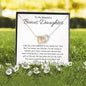 To My Bonus Daughter-"In My Heart" Hearts Necklace