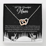 To My Beautiful Mom-Unconditional Love Hearts Necklace