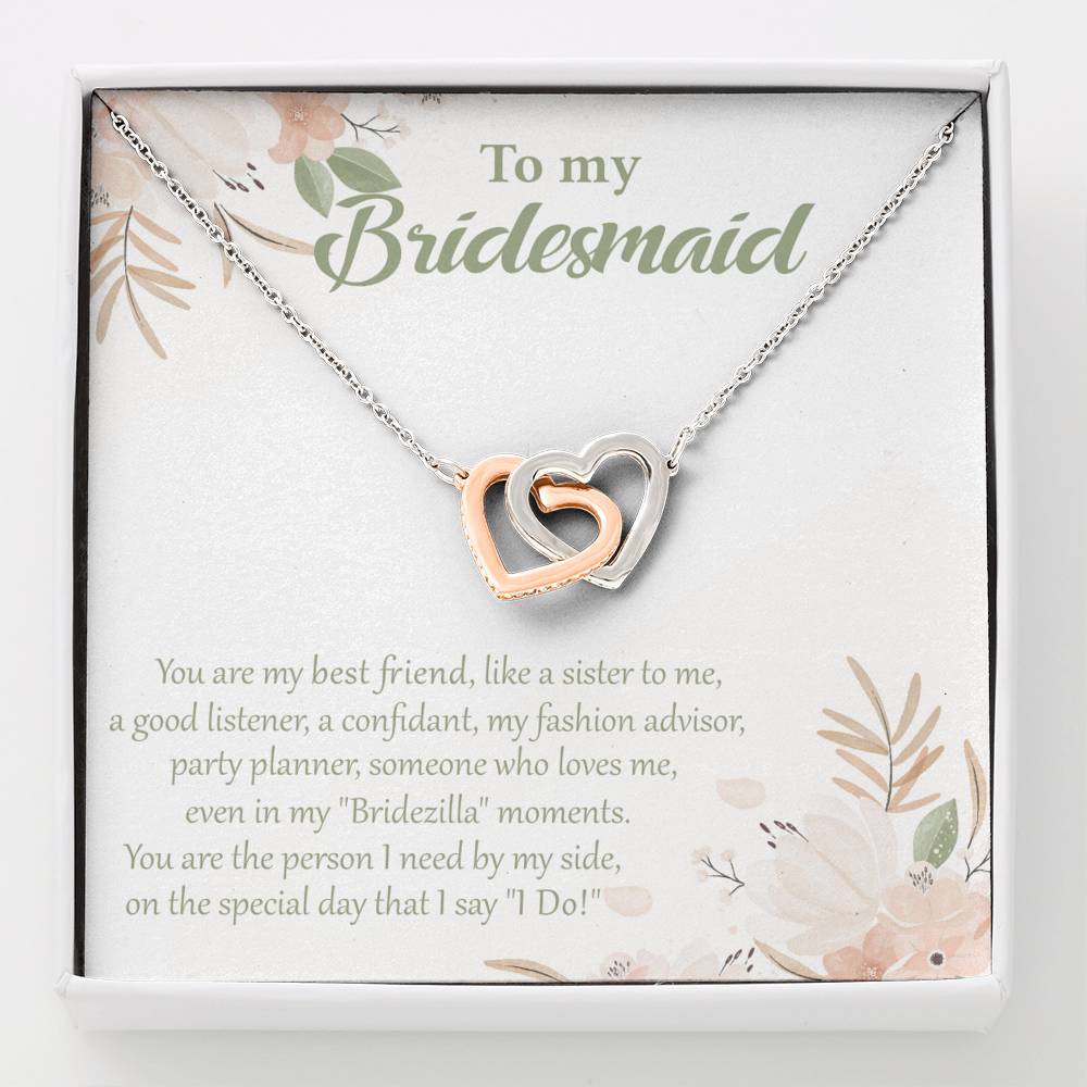 My Best Friend, My Bridesmaid-Hearts Necklace