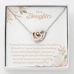 Dear Daughter-“Heart of Gold” Hearts Necklace