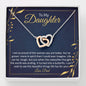 To My Daughter-"I Am Proud of You" Hearts Necklace