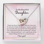 To My Beautiful Daughter-"Magical Life" Hearts Necklace