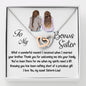 To My Bonus Sister-"Priceless Gift" Hearts Necklace - Zaya Designs