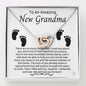 To An Amazing New Grandma-"Special Bond" Hearts Necklace