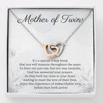 Mother of Twins-"Two Tiny Miracles" Hearts Necklace