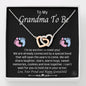 To My Grandma To Be-"Excited to Meet You" Hearts Necklace