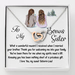 To My Bonus Sister-"Wonderful Reward" Hearts Necklace