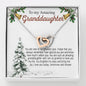 To My Amazing Granddaughter-You Brighten My Days, Hearts Necklace - Zaya Designs