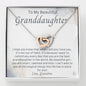 To My Beautiful Granddaughter-"Best Granddaughter" Hearts Necklace