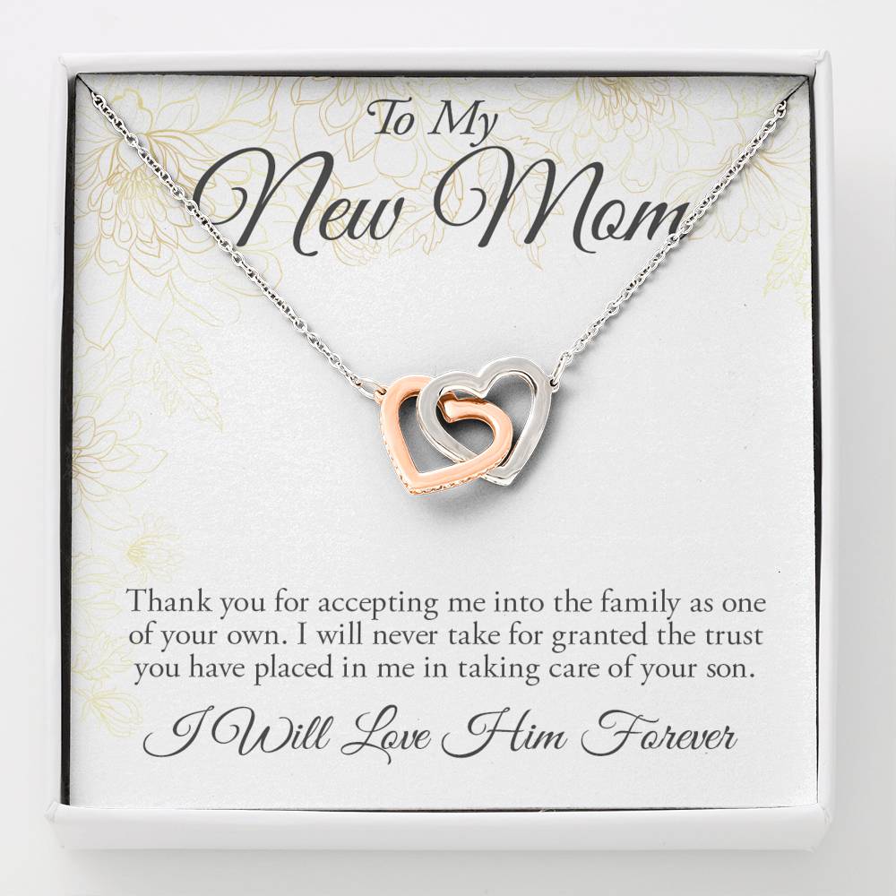 To My New Mom-Thank You For Your Trust-Hearts Necklace - Zaya Designs