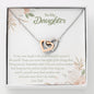 To My Daughter-"I Love You Kiddo" Hearts Necklace