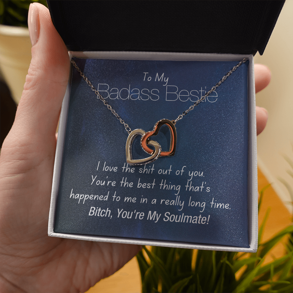 To My Bestie-"You're My Soulmate" Hearts Necklace